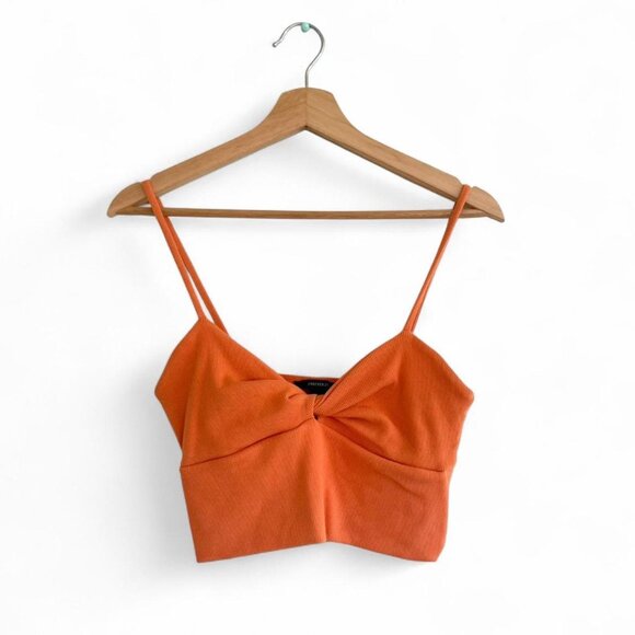 FOREVER21 ORANGE CROP TOP WOMENS SIZE MEDIUM - Picture 1 of 5